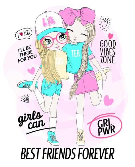 cute drawings of best friends|cute girl best friends drawings.